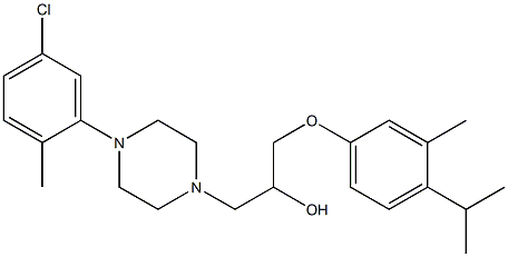 1-[4-(5-chloro-2-methylphenyl)-1-piperazinyl]-3-(4-isopropyl-3-methylphenoxy)-2-propanol 结构式