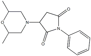 3-(2,6-dimethyl-4-morpholinyl)-1-phenyl-2,5-pyrrolidinedione 结构式