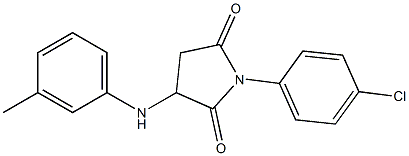 1-(4-chlorophenyl)-3-[(3-methylphenyl)amino]pyrrolidine-2,5-dione 结构式