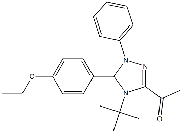 1-[4-tert-butyl-5-(4-ethoxyphenyl)-1-phenyl-4,5-dihydro-1H-1,2,4-triazol-3-yl]ethanone 结构式