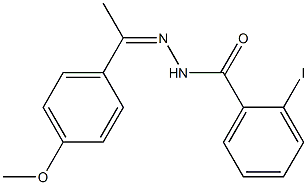 2-iodo-N'-[1-(4-methoxyphenyl)ethylidene]benzohydrazide 结构式