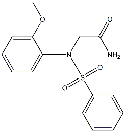 2-[2-methoxy(phenylsulfonyl)anilino]acetamide 结构式