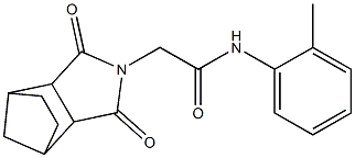 2-(3,5-dioxo-4-azatricyclo[5.2.1.0~2,6~]dec-4-yl)-N-(2-methylphenyl)acetamide 结构式