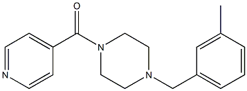 1-isonicotinoyl-4-(3-methylbenzyl)piperazine 结构式