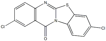 2,8-dichloro-12H-[1,3]benzothiazolo[2,3-b]quinazolin-12-one 结构式