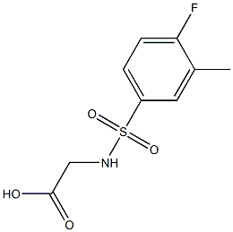 {[(4-fluoro-3-methylphenyl)sulfonyl]amino}acetic acid 结构式