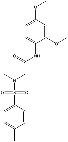 N-(2,4-dimethoxyphenyl)-2-{methyl[(4-methylphenyl)sulfonyl]amino}acetamide 结构式