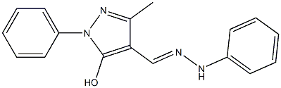 5-hydroxy-3-methyl-1-phenyl-1H-pyrazole-4-carbaldehyde phenylhydrazone 结构式