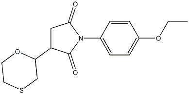 1-(4-ethoxyphenyl)-3-(4-thiomorpholinyl)-2,5-pyrrolidinedione 结构式