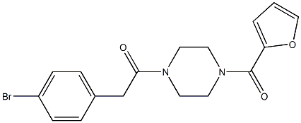 1-[(4-bromophenyl)acetyl]-4-(2-furoyl)piperazine 结构式