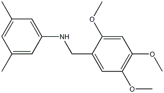 3,5-dimethyl-N-(2,4,5-trimethoxybenzyl)aniline 结构式