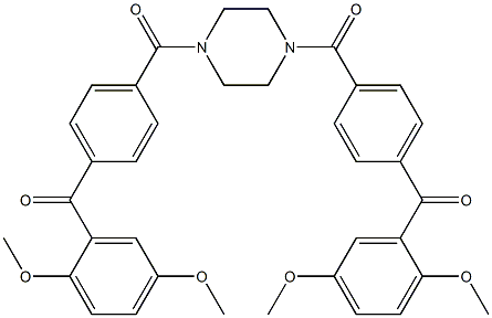 [4-({4-[4-(2,5-dimethoxybenzoyl)benzoyl]-1-piperazinyl}carbonyl)phenyl](2,5-dimethoxyphenyl)methanone 结构式