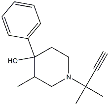 1-(1,1-dimethyl-2-propynyl)-3-methyl-4-phenyl-4-piperidinol 结构式