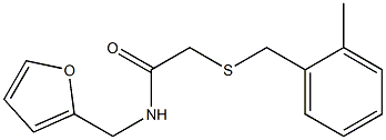 N-(2-furylmethyl)-2-[(2-methylbenzyl)sulfanyl]acetamide 结构式