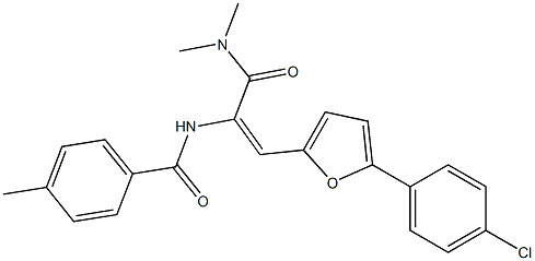 N-{2-[5-(4-chlorophenyl)-2-furyl]-1-[(dimethylamino)carbonyl]vinyl}-4-methylbenzamide 结构式