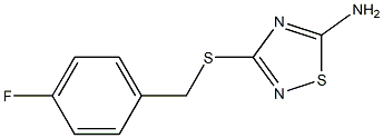 3-[(4-fluorobenzyl)sulfanyl]-1,2,4-thiadiazol-5-ylamine 结构式