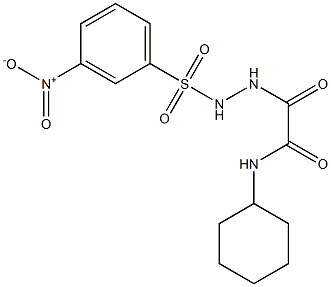 N-cyclohexyl-2-[2-({3-nitrophenyl}sulfonyl)hydrazino]-2-oxoacetamide 结构式