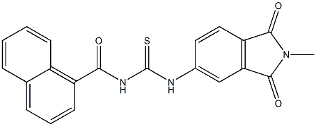 N-(2-methyl-1,3-dioxo-2,3-dihydro-1H-isoindol-5-yl)-N'-(1-naphthoyl)thiourea 结构式