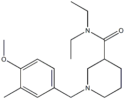 N,N-diethyl-1-(4-methoxy-3-methylbenzyl)-3-piperidinecarboxamide 结构式