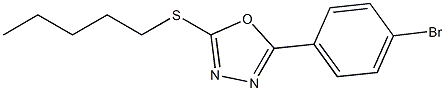 2-(4-bromophenyl)-5-(pentylsulfanyl)-1,3,4-oxadiazole 结构式