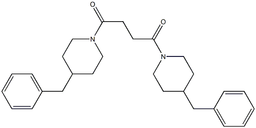4-benzyl-1-[4-(4-benzyl-1-piperidinyl)-4-oxobutanoyl]piperidine 结构式