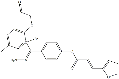 4-{2-[(2-bromo-4-methylphenoxy)acetyl]carbohydrazonoyl}phenyl 3-(2-furyl)acrylate 结构式