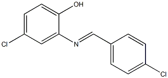 4-chloro-2-[(4-chlorobenzylidene)amino]phenol 结构式