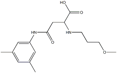 4-(3,5-dimethylanilino)-2-[(3-methoxypropyl)amino]-4-oxobutanoic acid 结构式