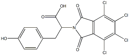 3-(4-hydroxyphenyl)-2-(4,5,6,7-tetrachloro-1,3-dioxo-1,3-dihydro-2H-isoindol-2-yl)propanoic acid 结构式