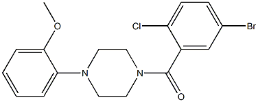 2-[4-(5-bromo-2-chlorobenzoyl)-1-piperazinyl]phenyl methyl ether 结构式