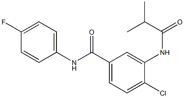 4-chloro-N-(4-fluorophenyl)-3-(isobutyrylamino)benzamide 结构式