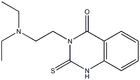 3-[2-(diethylamino)ethyl]-2-thioxo-2,3-dihydro-4(1H)-quinazolinone 结构式