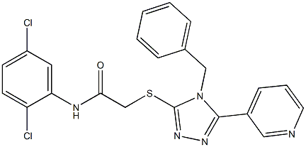 2-{[4-benzyl-5-(3-pyridinyl)-4H-1,2,4-triazol-3-yl]sulfanyl}-N-(2,5-dichlorophenyl)acetamide 结构式