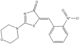 5-{2-nitrobenzylidene}-2-(4-morpholinyl)-1,3-thiazol-4(5H)-one 结构式