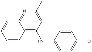 N-(4-chlorophenyl)-2-methylquinolin-4-amine 结构式