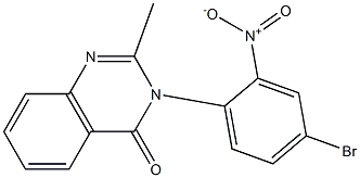 3-{4-bromo-2-nitrophenyl}-2-methyl-4(3H)-quinazolinone 结构式