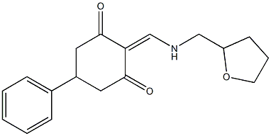 5-phenyl-2-{[(tetrahydro-2-furanylmethyl)amino]methylene}-1,3-cyclohexanedione 结构式