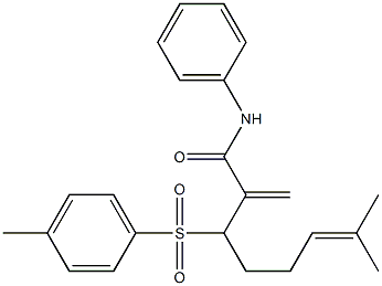 7-methyl-2-methylene-3-[(4-methylphenyl)sulfonyl]-N-phenyl-6-octenamide 结构式