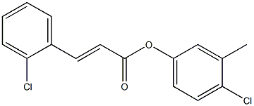 4-chloro-3-methylphenyl 3-(2-chlorophenyl)acrylate 结构式