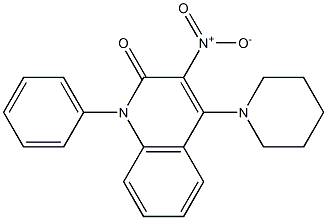 3-nitro-1-phenyl-4-piperidin-1-ylquinolin-2(1H)-one 结构式