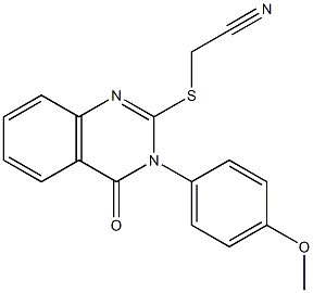 {[3-(4-methoxyphenyl)-4-oxo-3,4-dihydro-2-quinazolinyl]sulfanyl}acetonitrile 结构式