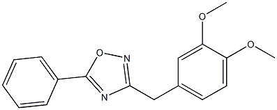 3-(3,4-dimethoxybenzyl)-5-phenyl-1,2,4-oxadiazole 结构式