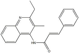 N-(2-ethyl-3-methyl-4-quinolinyl)-3-phenylacrylamide 结构式