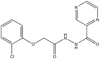 2-(2-chlorophenoxy)-N'-(2-pyrazinylcarbonyl)acetohydrazide 结构式