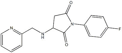 1-(4-fluorophenyl)-3-[(2-pyridinylmethyl)amino]-2,5-pyrrolidinedione 结构式