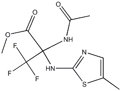 methyl 2-(acetylamino)-3,3,3-trifluoro-2-[(5-methyl-1,3-thiazol-2-yl)amino]propanoate 结构式