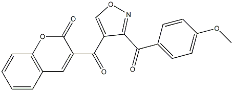 3-{[3-(4-methoxybenzoyl)-4-isoxazolyl]carbonyl}-2H-chromen-2-one 结构式