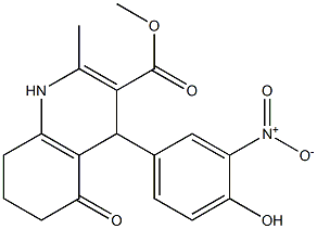 methyl 4-{4-hydroxy-3-nitrophenyl}-2-methyl-5-oxo-1,4,5,6,7,8-hexahydro-3-quinolinecarboxylate 结构式