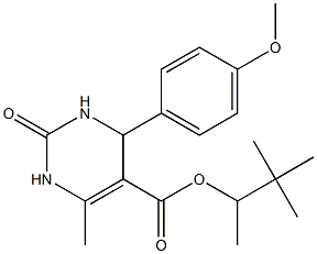 1,2,2-trimethylpropyl 4-(4-methoxyphenyl)-6-methyl-2-oxo-1,2,3,4-tetrahydro-5-pyrimidinecarboxylate 结构式