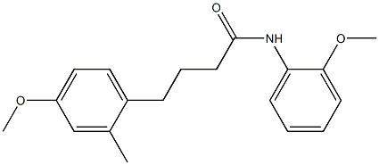 4-(4-methoxy-2-methylphenyl)-N-(2-methoxyphenyl)butanamide 结构式